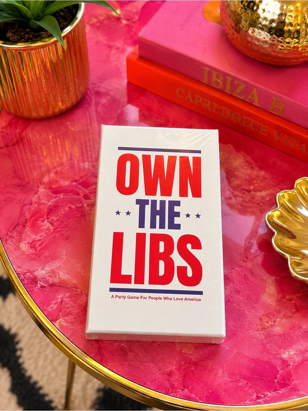 Own The Libs Party Card Game - White/Red/Purple